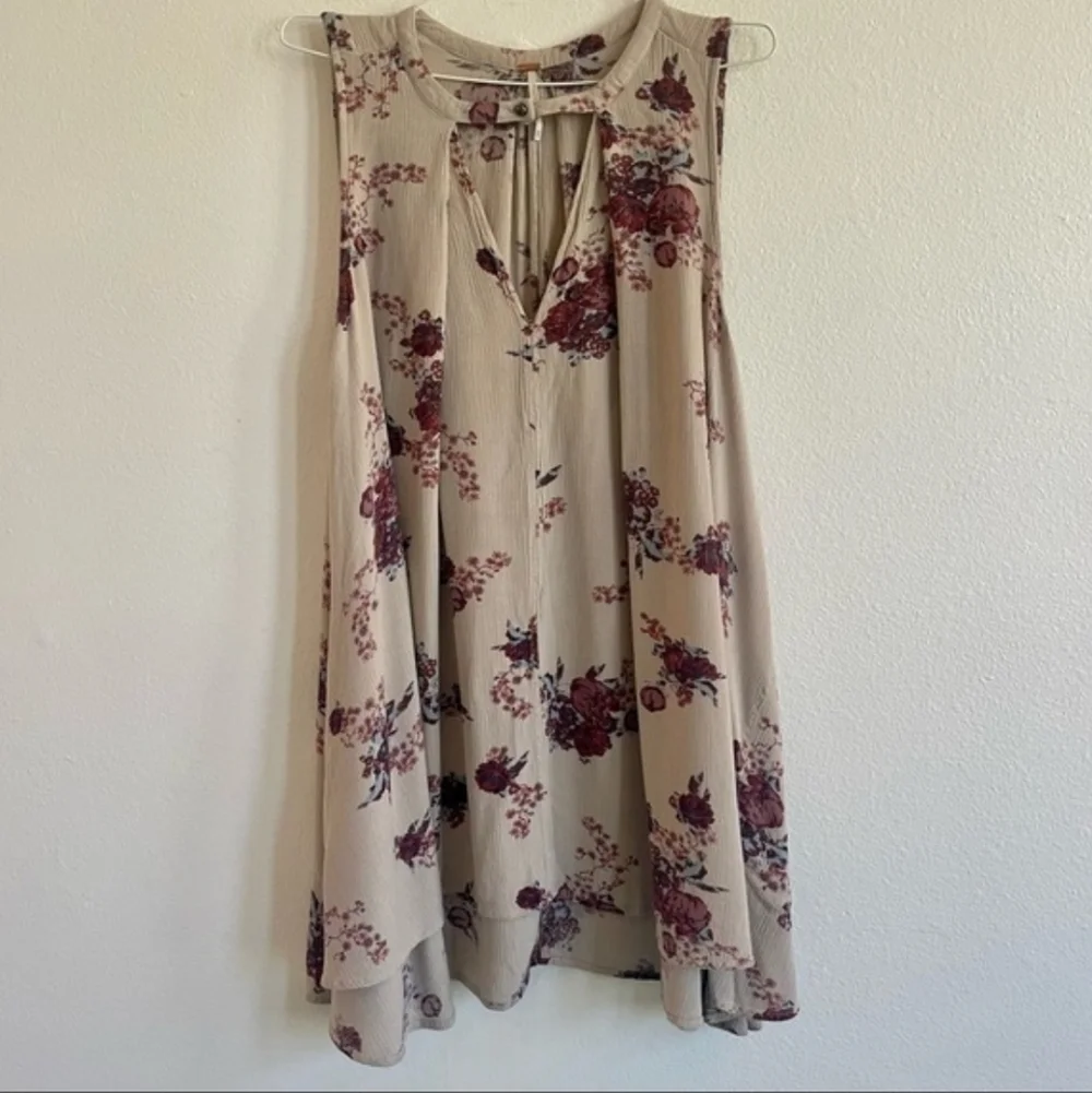 Free People Floral Sleeveless Swing Dress